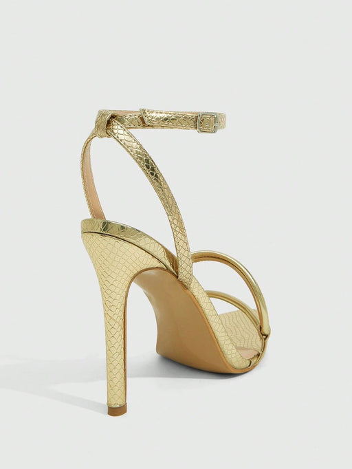 CUCCOO SZL Sandalias minimalistas y elegantes con tiras finas y tacón de cristal - Quierox - Tienda Online