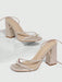 CUCCOO SZL Zapatos de mujer de tacón grueso con decoración de pedrería - Quierox - Tienda Online