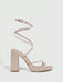 CUCCOO SZL Zapatos de mujer de tacón grueso con decoración de pedrería - Quierox - Tienda Online