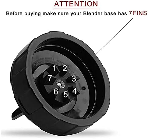 Cuchilla extractoras de 7 aletas para repuestos de licuadora Ninja con arandela de goma - Quierox - Tienda Online