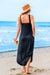 CUPSHE Vestido largo azul marino brillante - Quierox - Tienda Online