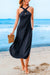 CUPSHE Vestido largo azul marino brillante - Quierox - Tienda Online
