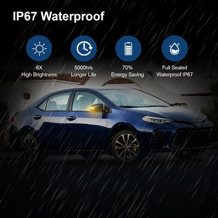 D - Lumina Espejo lateral LED secuencial Luces intermitentes Lente ahumada - Quierox - Tienda Online