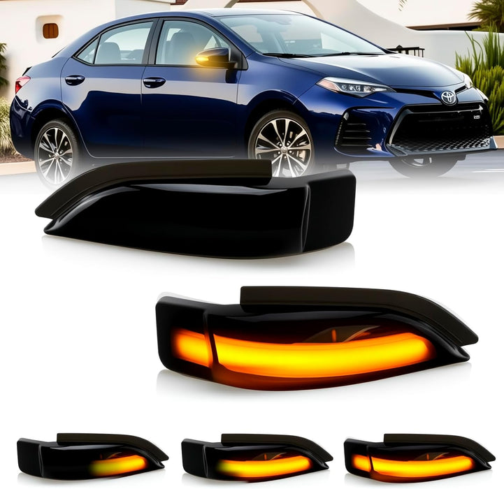 D - Lumina Espejo lateral LED secuencial Luces intermitentes Lente ahumada - Quierox - Tienda Online