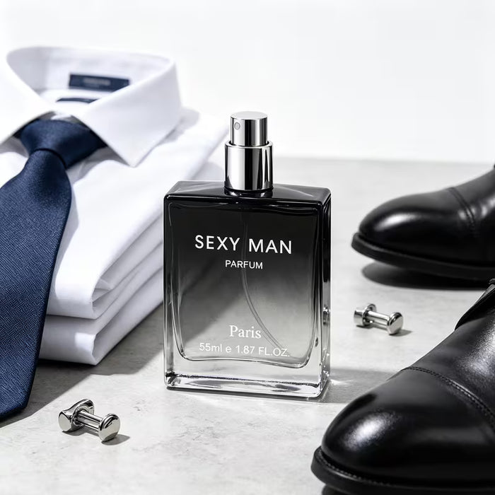Fragancia marina amaderada y fresca, pulverizador plateado elegante que aporta un encanto masculino