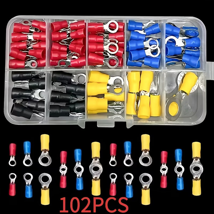 Kit de 102 Piezas de Conectores de Cable de Uso General y Resistente