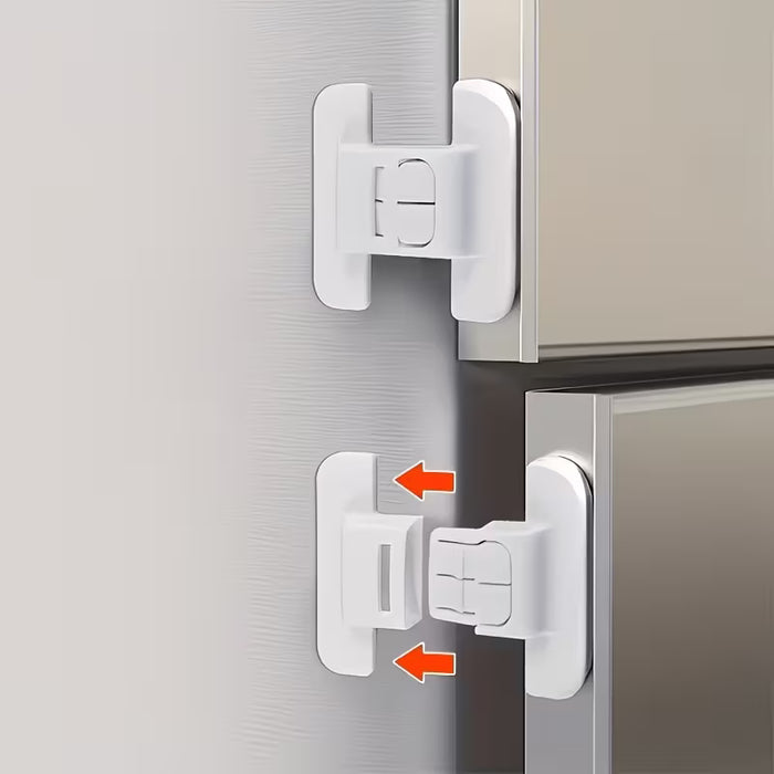 4 Cerraduras para puerta de gabinete de cajón de refrigerador sin taladro, fácil instalación