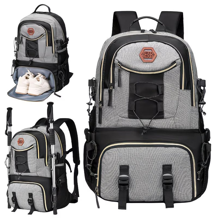Mochila casual unisex con compartimento separado para zapatos