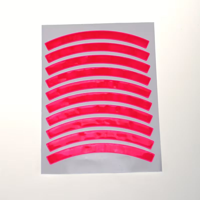 1 pieza, adhesivo decorativo de borde de rueda de bicicleta reflectante