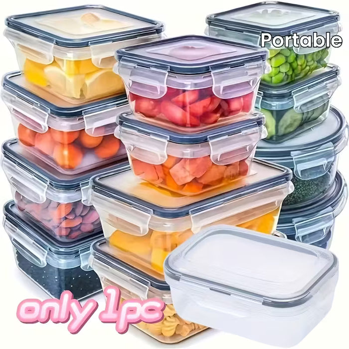 1 Contenedor para almacenar alimentos frescos, caja de almacenamiento para refrigerador de 450ml