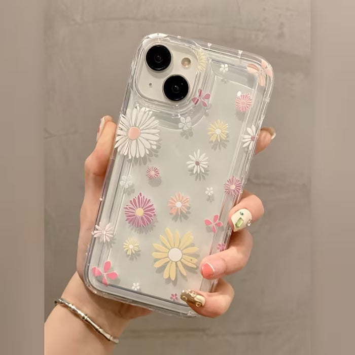 SHEIN Funda  con Cojín de Aire Anticaídas y Diseño de Florespara iPhone 13