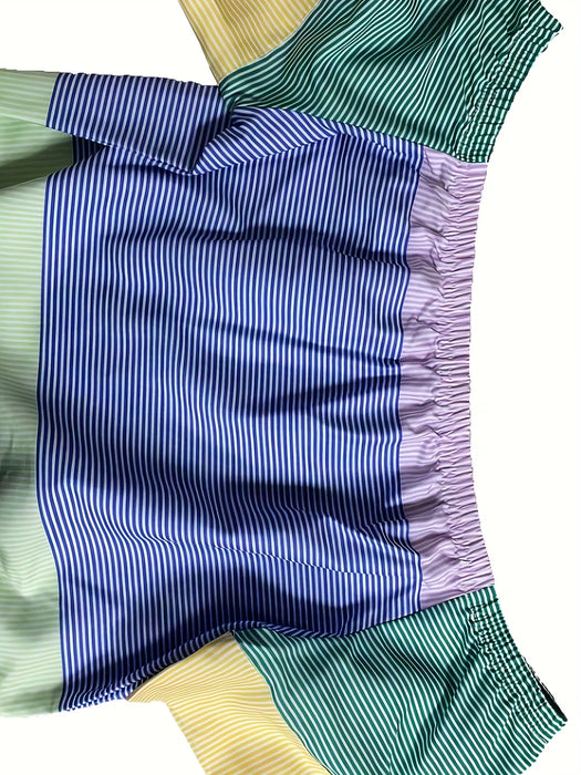 Vestido de Hombros Descubiertos con Estampado Floral para Mujer
