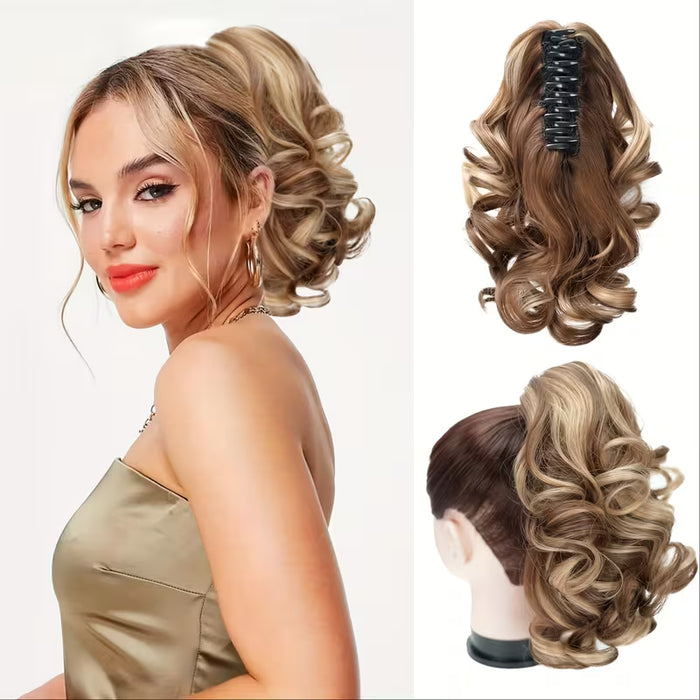 Extensiones de Cabello Clip-In para Cola de Caballo mediana 14 Pulgadas