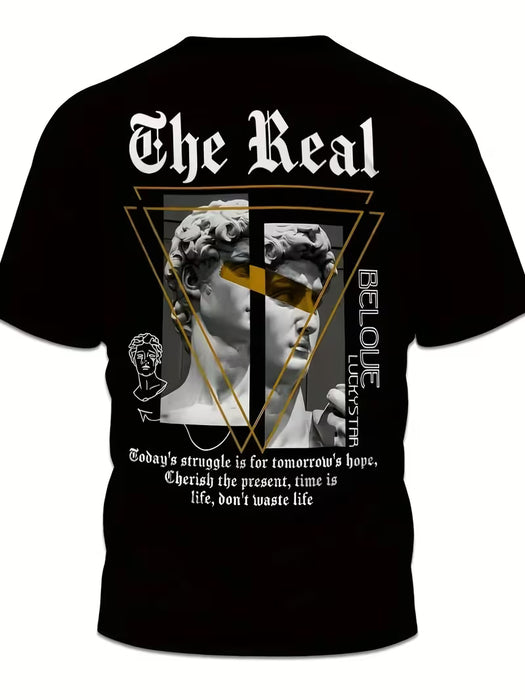 Camiseta de hombre con estampado 3D Ehe Real de alta definición
