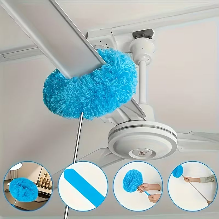 SHEIN Juego de limpiador para ventiladores con barra extensible y cepillo para polvo