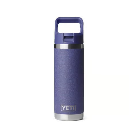 Botella YETI Rambler Moon Dust de 532 ml (18 oz) sin BPA con tapa de pajita.