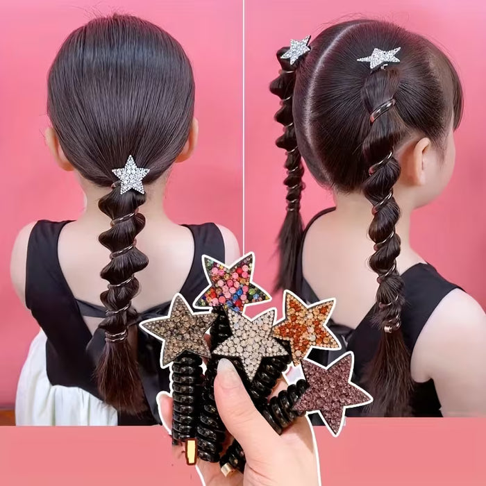 Coletero para pelo de alta gama con estrellas de diamantes de imitación