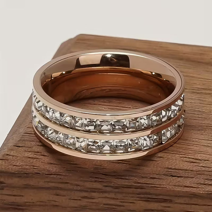 Anillo para mujer, 1pcs, banda ancha, Diseño moderno y elegante para atuendo casual