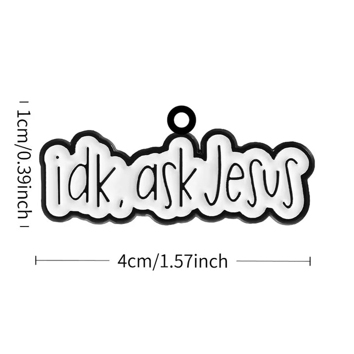 1pcs de broche minimalistas de acrílico con cita en inglés