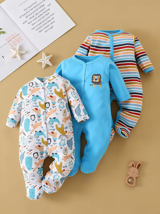 Conjunto de 3 piezas aleatorias de mameluco para niño
