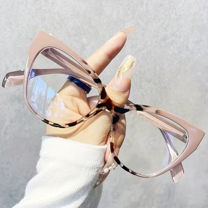 Gafas de Bloqueo Estilo Gato Chic para Mujer, Montura Completa, Detalle de Borla