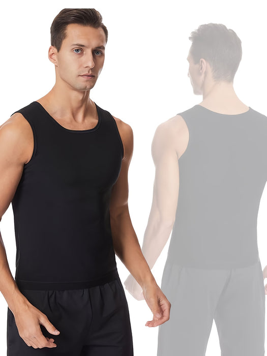 Chaleco sudadera para entrenamiento con revestimiento de color liso casual de cuello redondo