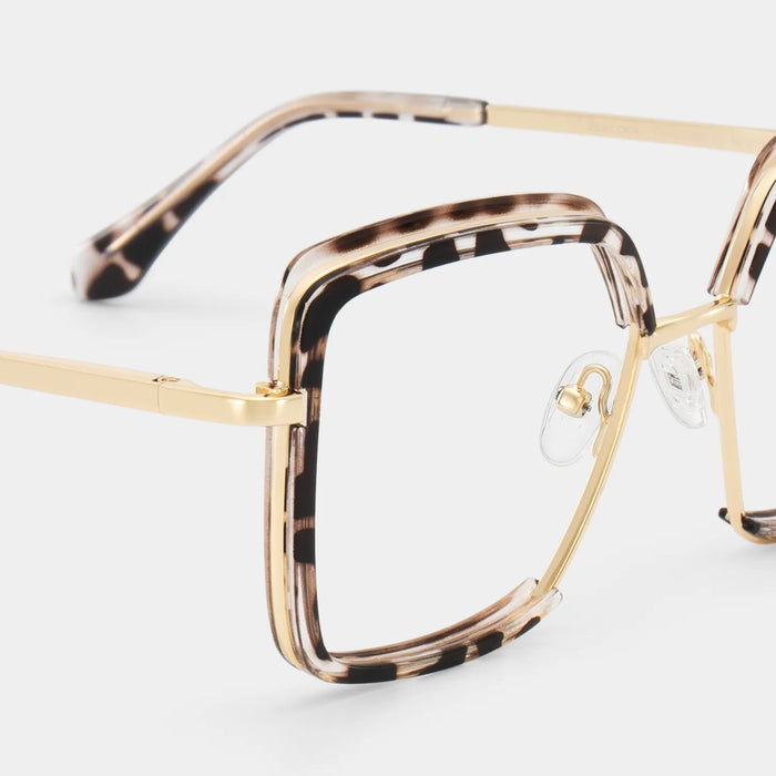 ZEELOOL Montura para lentes Cordaro Vasos mixtos de tortuga cuadrada
