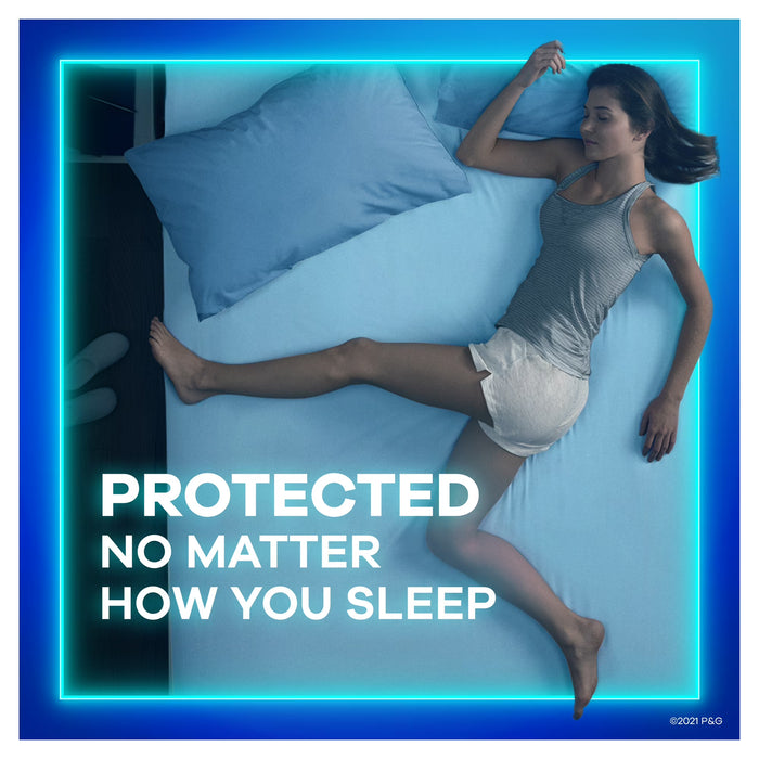 Always Ultra Thin Toallas sanitarias para la noche, con alas, sin perfume, talla 5, 24 unidades.