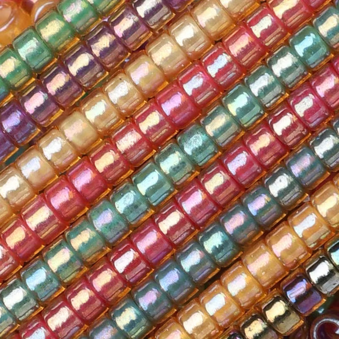 2700 piezas de cuentas de semillas cilíndricas brillantes doradas - 2,5 mm de diámetro