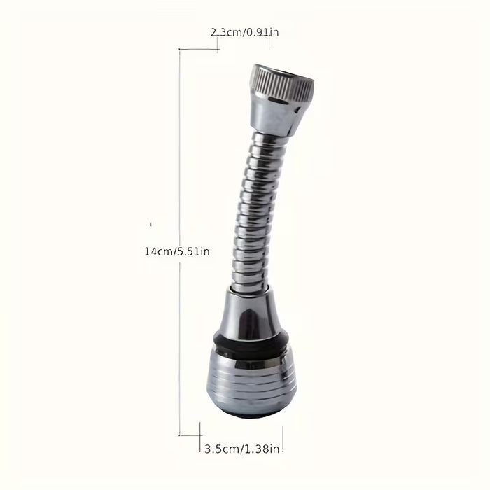 1pc Extensor de Grifo Flexible de Metal Cromado - Pulverizador Giratorio 360°