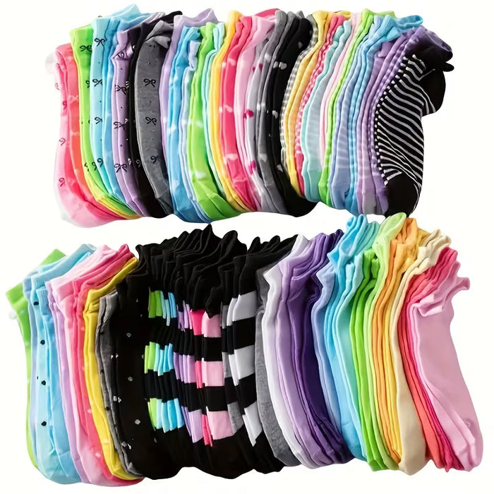 10 pares de calcetines tobilleros  cortos cómodos y transpirables para mujer