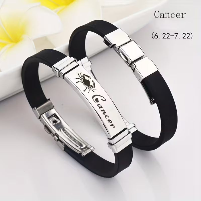 Pulsera tipo brazalete unisex, del signo del zodiaco "Canser"