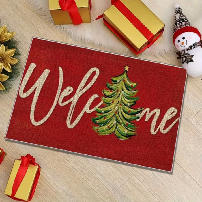 Alfombra rectangular con temática bohemio para Navidad