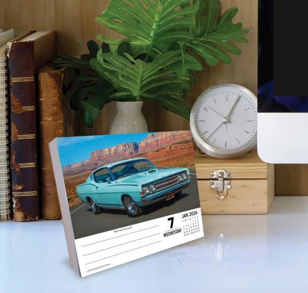 Calendario de escritorio de American Muscle Cars 2026