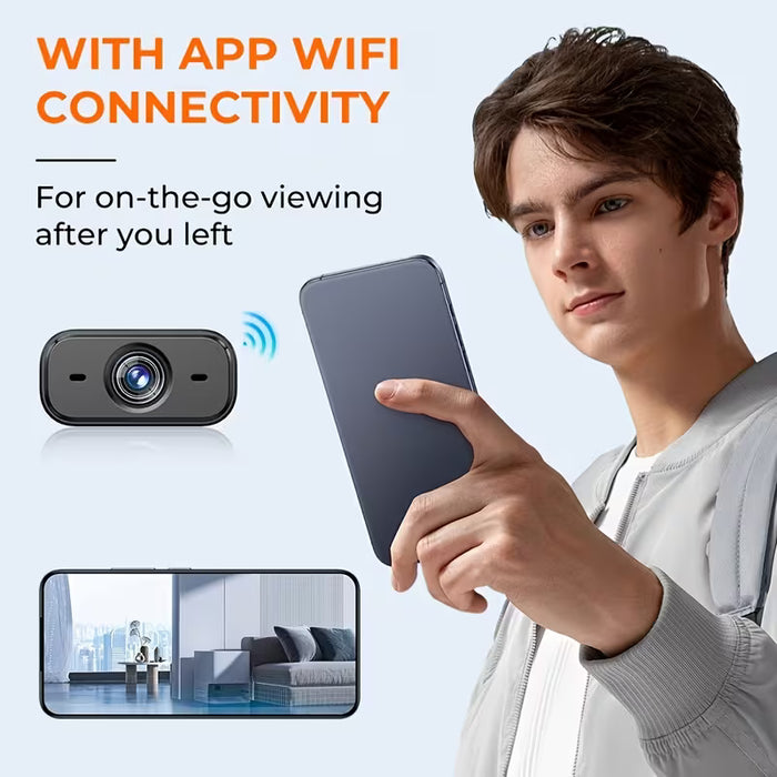 Mini Cámara de Seguridad WiFi Inalámbrica , Visión Nocturna y Gran Angular