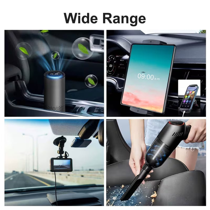 Cargador de Coche Multifunción de Cuatro Potencias, USB + 1 Puerto Tipo-C