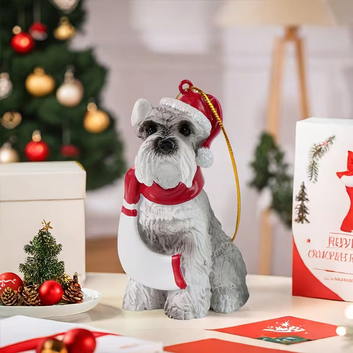 Design Toscano Figura de perro para decoración navideña