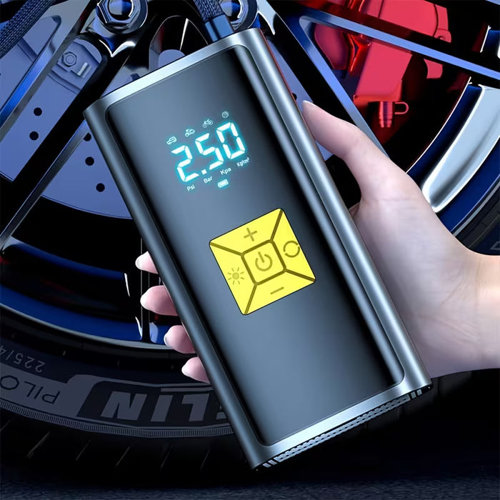 Compresor de aire para neumáticos (150 PSI) digital portátil con luz LED para coches