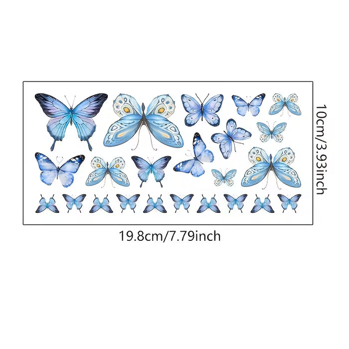 25 piezas de pegatinas luminosos para pared con forma mariposa, decoración adhesiva