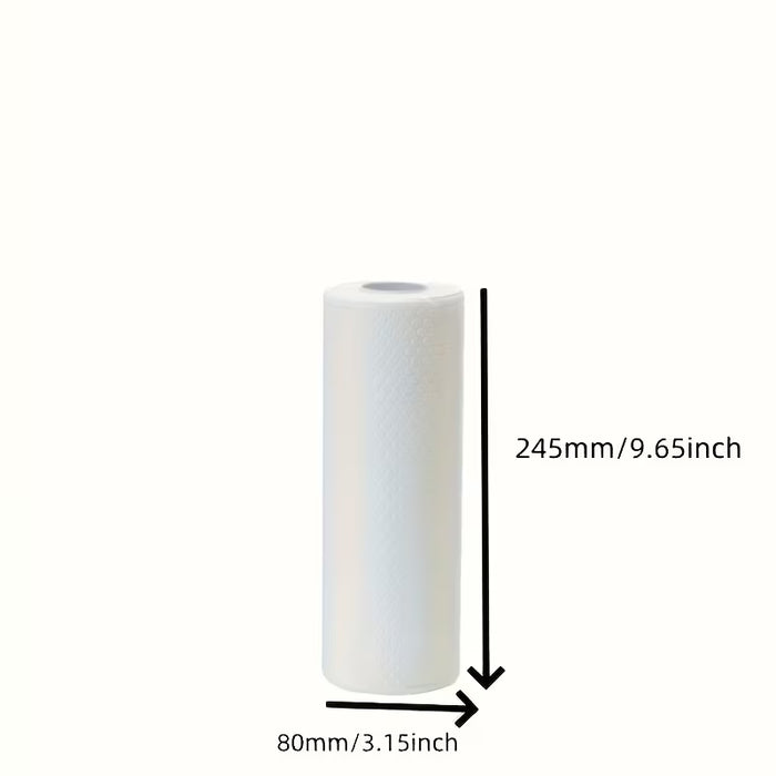 1 Rollo de Paño de Papel Especial para Cocina Húmedo y Seco, Paño de Limpieza Desechable de 125pcs