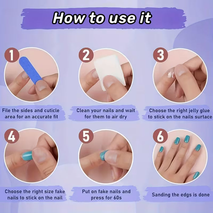 24pcs uñas con forma de almendra, diseño de rayas de cocodrilo