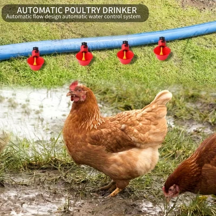 19uds Bebidas para Pollos, Tazas de Agua para Aves de Corral, Bebidas Automáticas Antigoteo