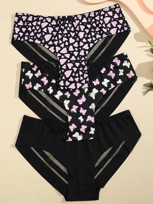 SHEIN 3 piezas de Bragas con Paneles de Encaje para Mujeres