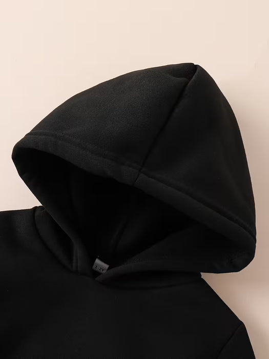Conjunto de sudadera con capucha de manga larga para niño con diseño del número 23 y pantalones a juego