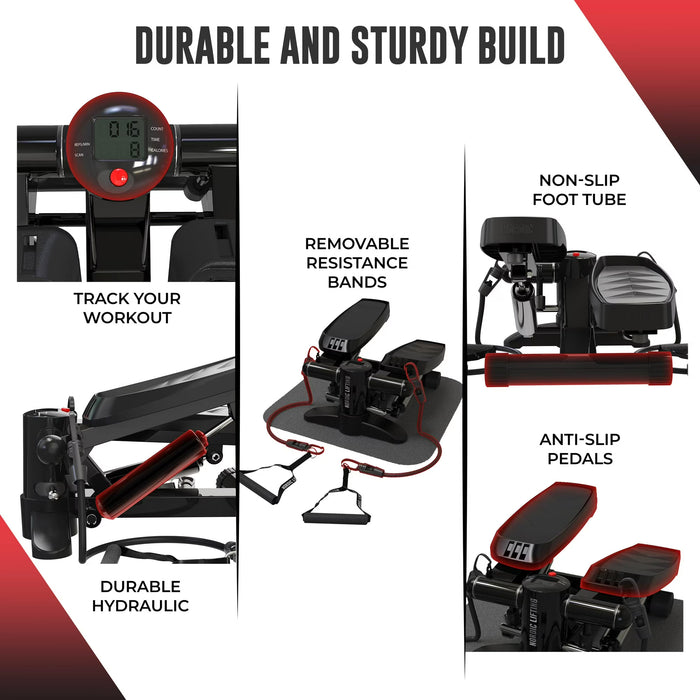 Nordic Lifting Mini Máquina de step y escaladora con bandas de resistencia