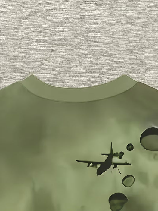Camiseta gráfica para hombre verde militar con estampado del Ejército de EE. UU.