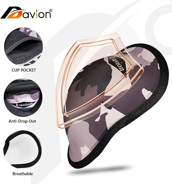 Davion Pantalones cortos con relleno deslizante para jóvenes con copa atlética de protección suave para niños - Quierox - Tienda Online