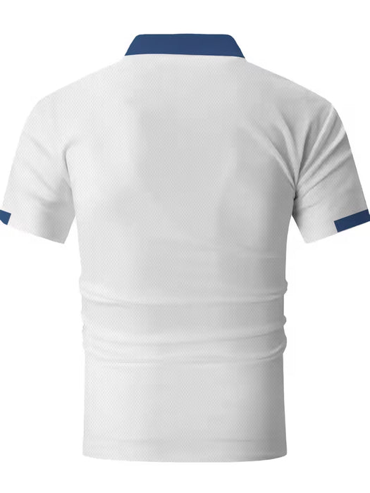 Polo de Manga Corta Cómodo, Estilo Casual Moderno de Corte Regular