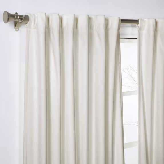 SUN+BLK Juego de cortinas de terciopelo 100% opacas en color Moonbean, juego de 2 paneles 52" x 84"