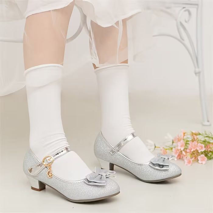 Zapatos de Vestir para Niñas Mary Jane Bailarinas con Tacón Bajo Estilo Princesa